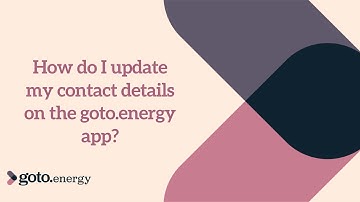 How do I update my contact details on the goto.energy app?