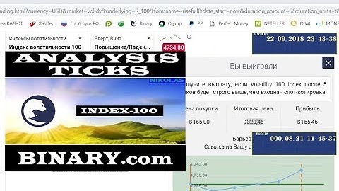 Analysis TICKs Index-100 Binary.com