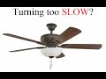 Ceiling fan repair tips, speed is not correct?