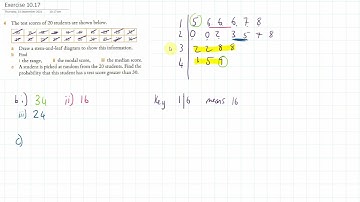 IGCSE - Statistics - Stem and Leaf Plots - 10.17