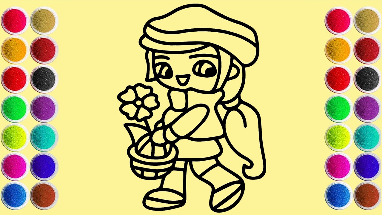 Relax and enjoy this satisfying sand painting of a cute girl | easy step by step tutorial