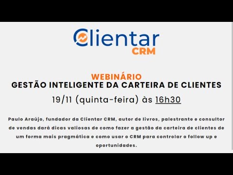 Webinário - Gestão Inteligente da Carteira de Clientes