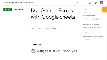 Use Google Forms with Google Sheets GSP1064