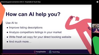 Enhancing guest connection with AI -  Hospitable &amp; Touch Stay