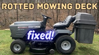 Beat up and Rotted out Lawn Tractor. Can we save it? 1996 Craftsman LT1000 Turbo Cool