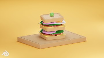 Modeling a Club Sandwich in Blender - Full 3D Modeling Process