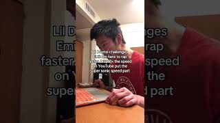 LIL DEPTZI RAPS EMINEM'S RAP GOD AT 2X SPEED #youtubeshorts #trending #viralshorts #viral #shorts