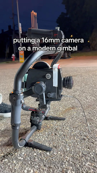 putting a 16mm camera on a modern gimbal? #16mm #16mmfilm #filmmaking