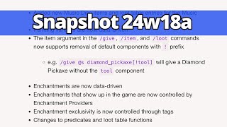 Snapshot 24w18a – Personalización y nuevo sistema de encantamientos, cuadros personalizados y más