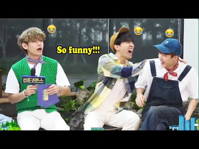 Kim Taehyung makes BTS laugh so hard :))) class=