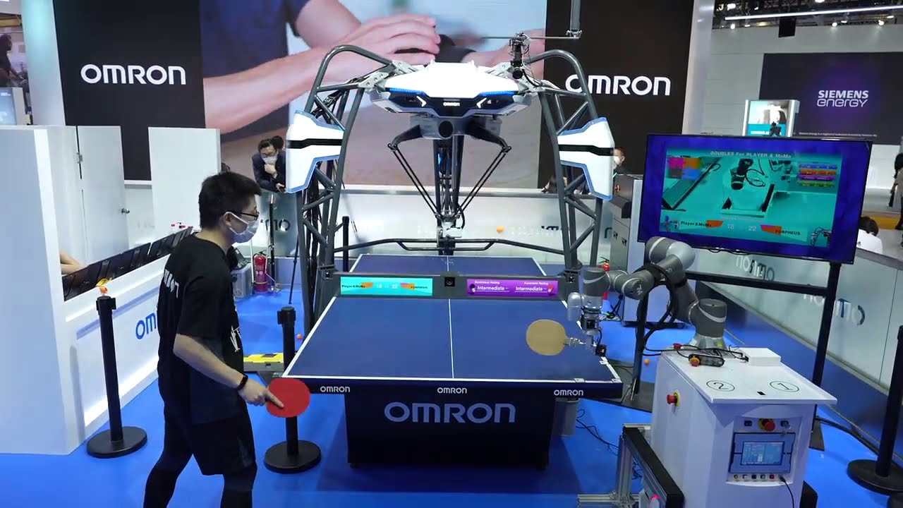 roman Creed Mountaineer Omron's Ping-Pong Tutor Robot, 🏓 #FORPHEUS Plays Doubles? - YouTube