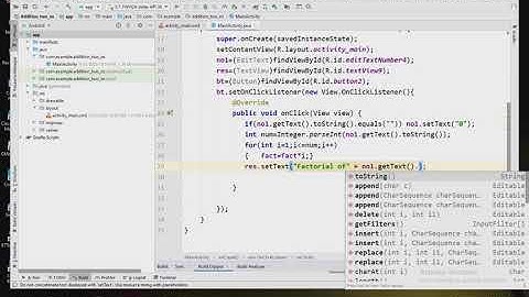 Factorial program : Android Programming for Beginners