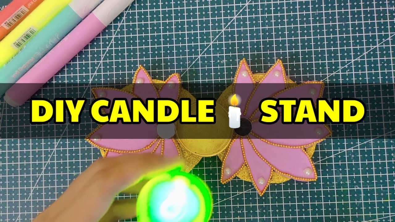 Make Beautiful Candle Holder at Home 🏡 Easy and simple CANDLE🕯️ HOLDER