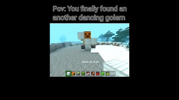 Simple and easiest way to make dancing golem 🥰|#shorts #minecraft