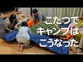 週末の夜のこたつキャンプが超楽しい！