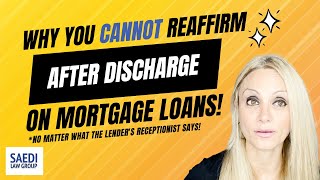 Why you cannot reaffirm a debt after discharge of your Chapter 7 Case