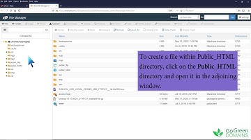 How to create a new file or folder in cPanel File Manager with  Go Green Domains