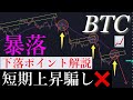 🚨直近急騰気にするな。次の暴落ポイント解説します。BTCUSD/ビットコイン