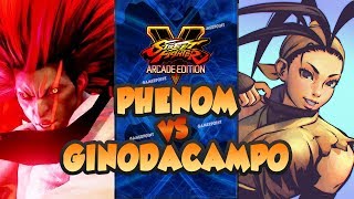 PHENOM vs GINODACAMPO - Necalli vs Ibuki - Ranked Matches - SFV Arcade Edition