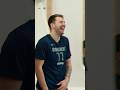 “Don’t cut it” - Luka mic’d up laughing at Maxi Kleber’s “meowing” 🤣 | #Shorts