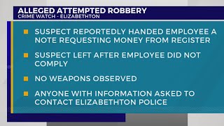 Elizabethton police trying to identify suspect after attempted robbery at Walmart