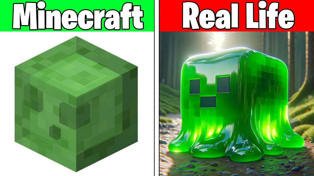 Realistic minecraft | Realistic water | ALL MINECRAFT MOBS VS REAL LIFE ...