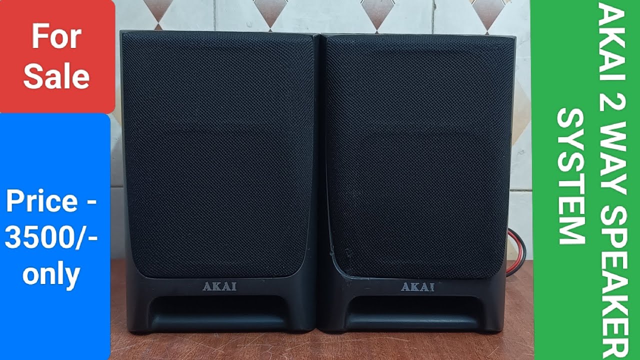 AKAI スピーカー SW-33 2WAY SPEAKER SYSTEM AKAI 2 WAY SPEAKER SYSTEM 8 Ohms Nice Sound Quality Contact number