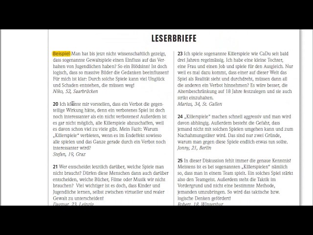 экзамен по немецкому B1 Goethe Zertifikat B1 чтение Lesen анализ