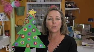 Learn how to make this Whimsical Wood Christmas Tree decoration! It