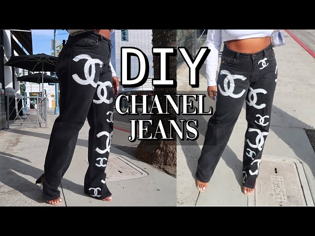 EASY DIY CHANEL JEANS *designer dupes* 