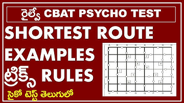 CBAT | PSYCHO TEST FOR NTPC STATION MASTER | TRICKS TO SOLVE SHORTEST ROUTE PROBLEMS IN TELUGU