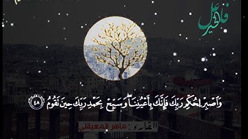 مقطع قران كريم .    بصوت  الشيخ.  ماهر المعيقلي.   اخفض صوت العالم واستمع للقران