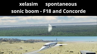 The sonic boom of the F18 and the Concorde - A quick view how it sound´s from the outside