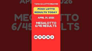 Megalotto 645 Draw Results Today April 01 2026
