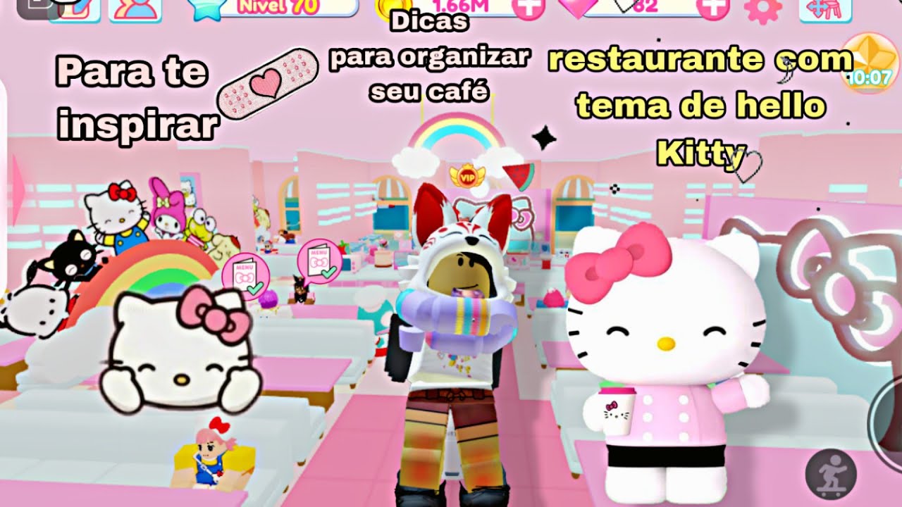 COMO PEGAR OS NOVOS ITENS GRÁTIS DA MY HELLO KITTY CAFÉ NO ROBLOX! 🥰 