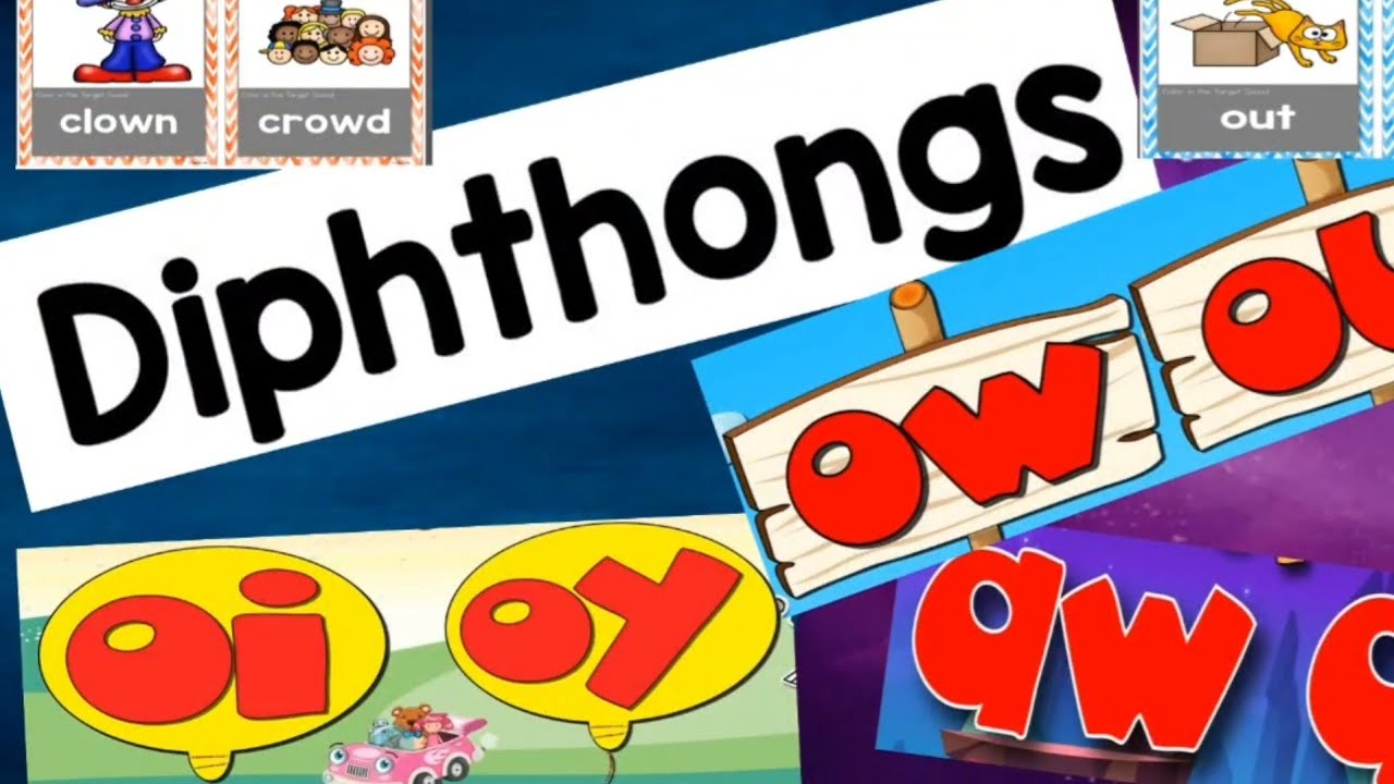 Diphthongs gliding vowels How to read oi,oy,ou,ow,au,aw words YouTube