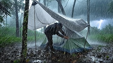 Cắm trại điên rồ giữa những cơn mưa lớn⛈️Cắm trại giữa mưa xối xả và sấm sét