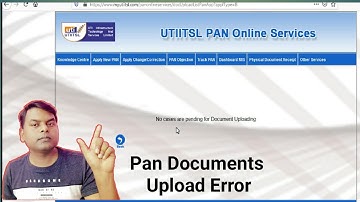 No Cases are Pending For Document Uploading ! CSC Pan Card Documents Upload new Process