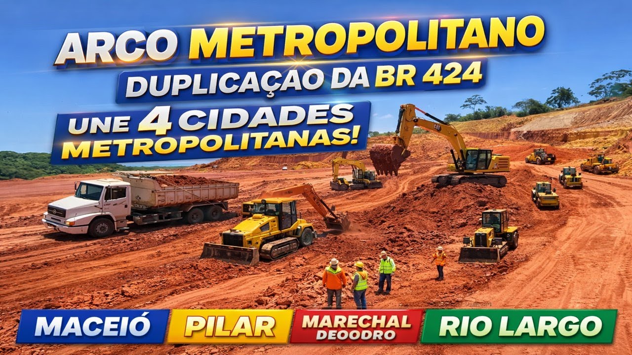 OBRAS DO ARCO METROPOLITANO ESTÁ 40% ASFALTADO E PROMETE AGILIZAR A MOBILIDADE! 