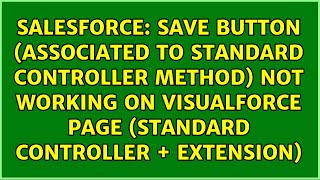 Save button (associated to standard controller method) not working on visualforce page (standard...