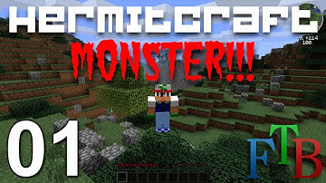 Hermitcraft FTB Monster Ep 1 - The First Night !!!