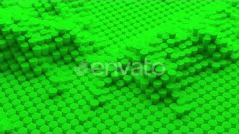 Abstract green dark background with cylinders | Motion Graphics - Envato elements