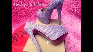 Фиолетовые свадебные туфли