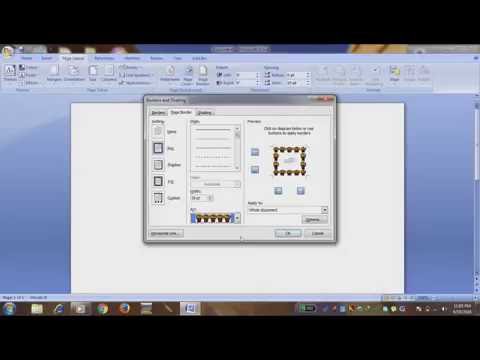 how to make custom page border in word