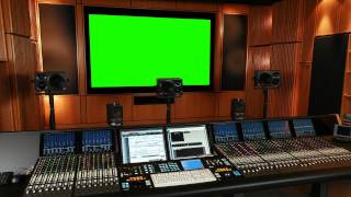 music recording studio in green screen free stock footage