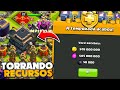 PARTIU CV10? ÚLTIMO TORRANDO RECURSOS NA CV9 NO CLASH OF CLANS!!