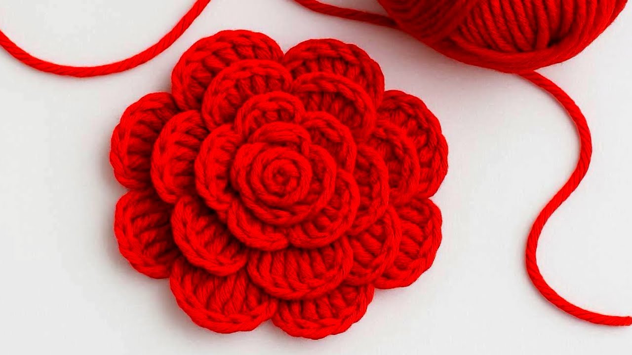 Crochet Rose Tutorial for Beginners — Step by Step Easy Pattern