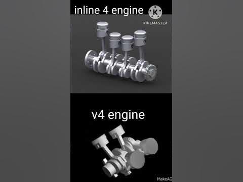 Inline 4 engine vs v4 engine - YouTube