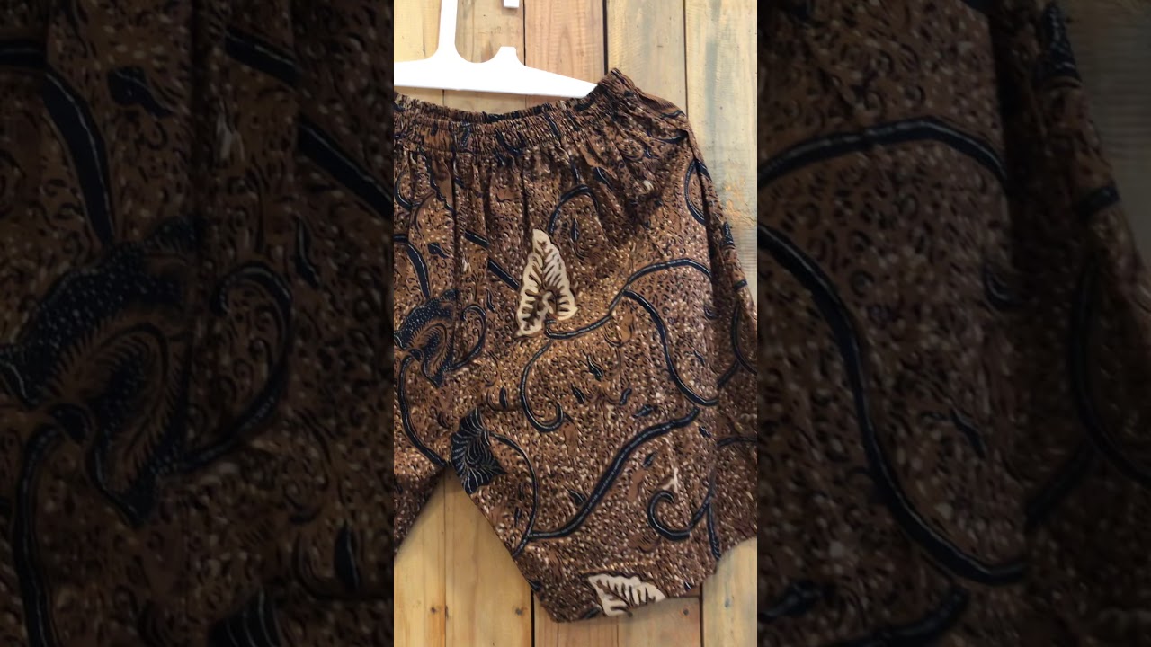  Celana  Pendek  Batik Pria Wanita  YouTube