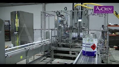 Fully automatic filling machine EL2-E for filling pails.